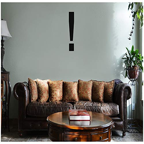 Exclamation Point Symbol Keyboard Character Vinyl Wall Mural Decal (Black) - Peel and Stick Sticker - Auto, Wall, Laptop, Cell, Truck Sticker for Windows, Cars, Trucks Exclamation Point Symbol Keyboard Character Vinyl Wall Mural Decal (Black) - Peel and Stick Sticker - Auto, Wall, Laptop, Cell, Truck Sticker for Windows, Cars, Trucks