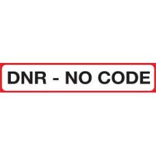 Doctor Stuff - File Folder Chart Labels, SIDDNR, DNR - No Code, Nursing Binder Spine Stickers, Red/Black, 5-3/8" x 1-3/8", 200 per Roll