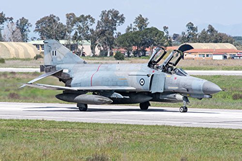 Hellenic Air Force F-4E Phantom II taxiing at Andravida Air Base Greece Poster Print by Daniele FaccioliStocktrek Images (17 x 11)