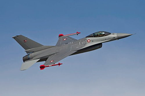 Posterazzi Royal Danish Air Force F-16A Fighting Falcon Poster Print, 17" x 11", Multicolor