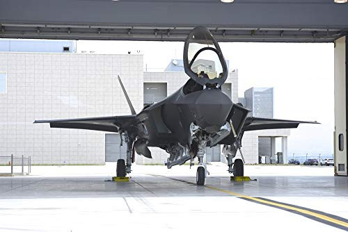 Posterazzi PSTRCN100549M Italian Force F-35A in its shelter at Amendola Air Base, Italy Photo Print, 11 x 17, Multi