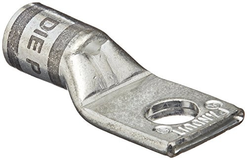 Panduit LCAS4-14-L Copper Compression Lug, 1 Hole,  4 AWG, Short Barrel, 1/4-Inch Stud