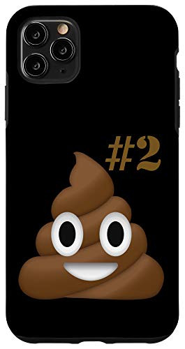iPhone 11 Pro Max Emoji Cute Poop Pile of Poo We're Number 2 Humor Funny Smile Case