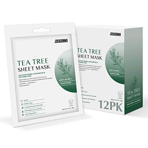 Herbal Infusion Tea Tree Extract Sheet Mask With Calendula Oil For Acne (Tea Tree / 12 MASKS)