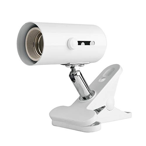 WUHOSTAM Reptile Clamp Heat Lamp Fixture Holder,White Adjustable Flexible Clip on Habitat Bulb Holder Stand,Suitable for Aquarium, Reptiles,Brooder Coop,Turtle,Turtle,Snake