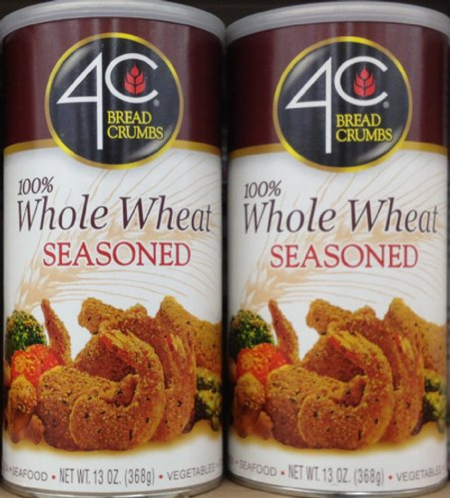 4C 100 percent Whole Wheat Seasoned BREAD CRUMBS 13oz (2 Cans) 4C 100 percent Whole Wheat Seasoned BREAD CRUMBS 13oz (2 Cans)