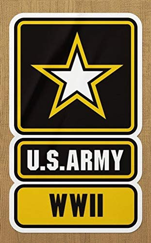Sticker U.S Army WWII Decal for Car Truck Bumper Laptop Vinyl (4 inch)