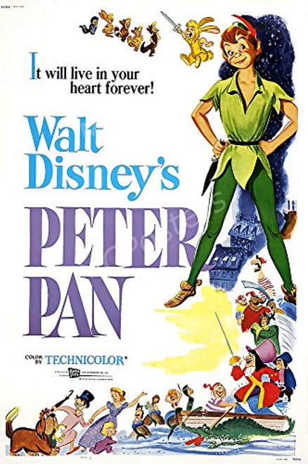 PremiumPrints - Disney Classic Peter Pan Movie Poster Glossy Finish Made in USA - MCP071 (24" x 36" (61cm x 91.5cm))