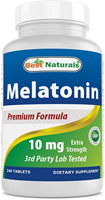 Best Naturals Melatonin 10mg - Drug-Free Nighttime Sleep Aid - Melatonin for Sleep and Relaxation, 240 Count Best Naturals Melatonin 10mg - Drug-Free Nighttime Sleep Aid - Melatonin for Sleep and Relaxation, 240 Count