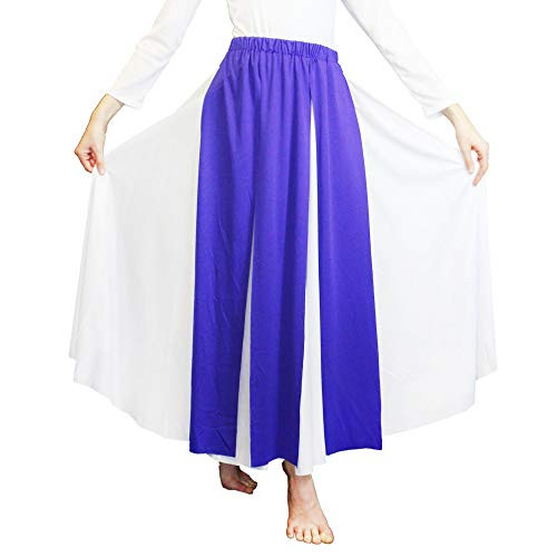 Danzcue Praise Dance Streamer Skirt, Deep Purple, L-XL-Child