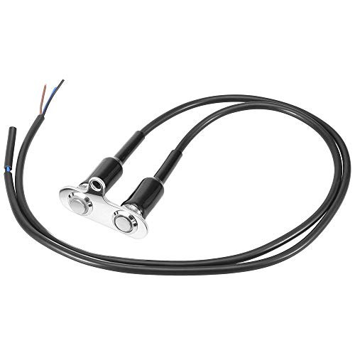 F FIERCE CYCLE Motorcycle Double Switch Button Headlight Fog Light Handlebar Mount Switch with Red Indicator Light Right Side