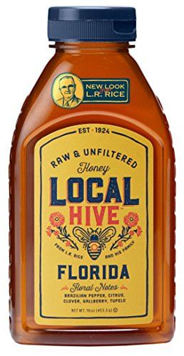 Local Hive Florida Raw  and  Unfiltered Honey, 16oz