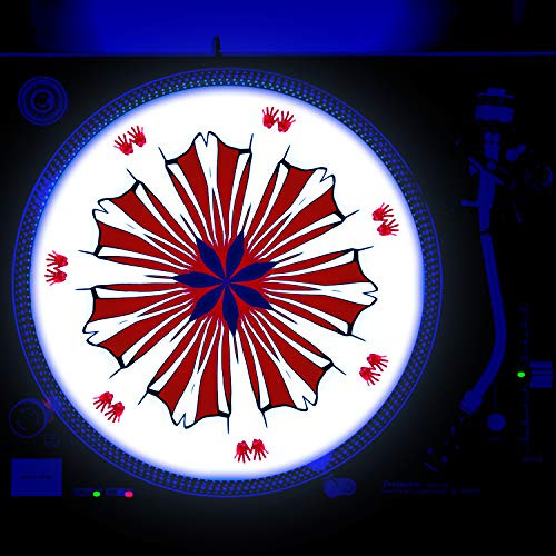 Hand Paint - DJ Turntable Slipmat 12 inch GLOW (glows under black light)