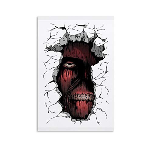 SDFF Attack on Titan Stickers Poster Decorative Painting Canvas Wall Art Living Room Posters Bedroom Painting 12x18inch(30x45cm)