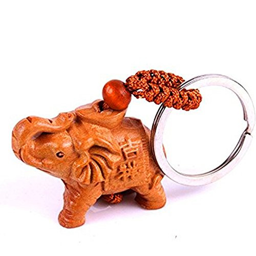 Hand Carved Wooden Elephant Key Ring,keychain, Key Holder Keychain Hand Carved Wooden Elephant Key Ring,keychain, Key Holder Keychain