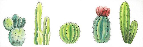 Posterazzi Collection Tiny Cactus Set Poster Print by Atelier B Art Studio (8 x 24)