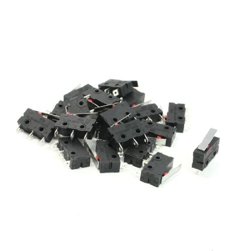 IIVVERR 20 Pcs AC 125V 5A SPDT 1NO 1NC Short Straight Hinge Lever Mini Micro Switch (20 Unids AC 125V 5A SPDT 1NO 1NC Palanca de Bisagra Recta Corta Mini Micro Interruptor