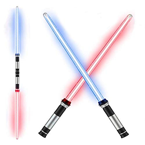 IMSHIE Plastic Newest Light Up Sword LED Glow Stick Toy for Kid?2 in 1 Telescopic Light Up Sword