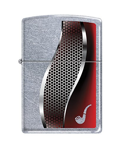 Zippo Red Stripe Street Chrome Pipe Lighter