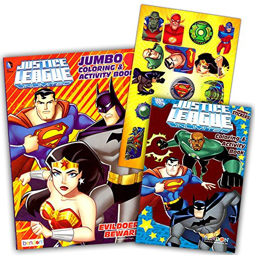 DC Comics® Justice League Coloring And Activity Book Set (Two 96 -page Books) Batman, Superman, Wonder Woman, Green Lantern, The Flash, Aquaman, and Cyborg DC Comics® Justice League Coloring And Activity Book Set (Two 96 -page Books) Batman, Superman, Wonder Woman, Green Lantern, The Flash, Aquaman, and Cyborg