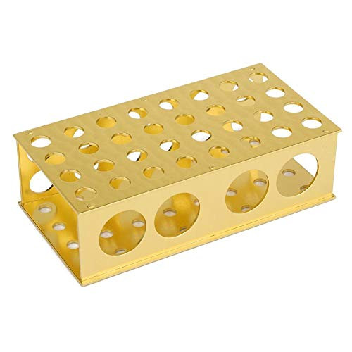 Bracon Test Tube Rack - Golden Aluminum Test Tube Rack Holder Stand 812.31830mm Hole Diameter for Laboratory