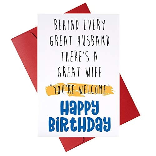 Humor Birthday Card for Hubby, Funny B-day Greeting Card for Him, Cheeky Happy Birthday Card for Husband Humor Birthday Card for Hubby, Funny B-day Greeting Card for Him, Cheeky Happy Birthday Card for Husband
