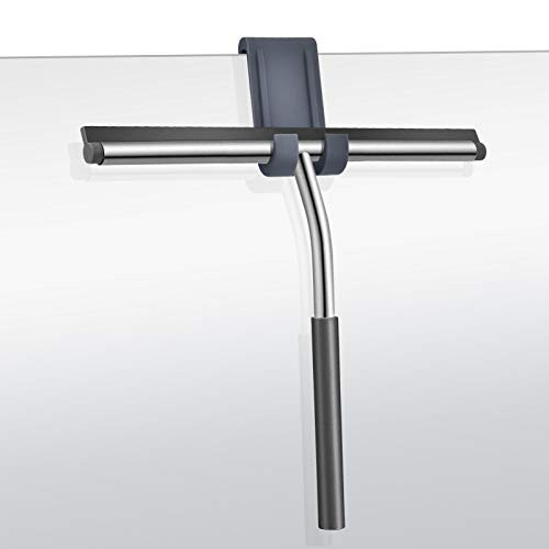RMAI Shower Squeegee, 10.4 Stainless Steel Glass Window Squeegee for Shower Doors and Car Glass, Window Cleaner Cleaning Tool for Bathroom Windows Kitchen Mirror(Gray) RMAI Shower Squeegee, 10.4 Stainless Steel Glass Window Squeegee for Shower Doors and Car Glass, Window Cleaner Cleaning Tool for Bathroom Windows Kitchen Mirror(Gray)