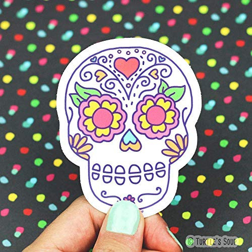 Festive Stickers, Sugar Skull, Day of the Dead, Calavera, Mexican Holiday, Dia De Los Muertos, Celebration