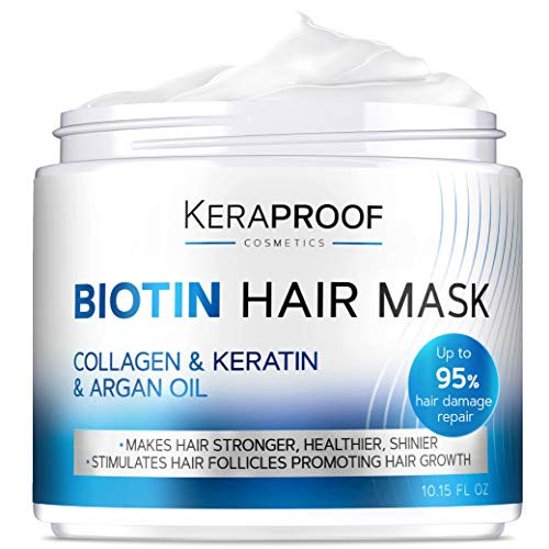 Biotin and Collagen Hair Mask - Keratin Leave In Conditioner for Natural Hair Growth - Deep Care and Repair for Dry, Damaged, Color Treated, Wavy and Curly Hair - Hair and Scalp Treatment for Women - 10 Oz Biotin and Collagen Hair Mask - Keratin Leave In Conditioner for Natural Hair Growth - Deep Care and Repair for Dry, Damaged, Color Treated, Wavy and Curly Hair - Hair and Scalp Treatment for Women - 10 Oz