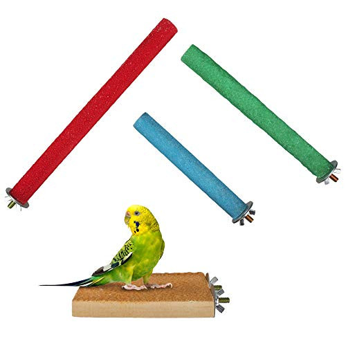 GAGILAND Parrot Bird Perch Stand Natural Wood Platform Paw Grinding Stick for Parakeet Cockatiels Lovebirds Bird Cage Accessories GAGILAND Parrot Bird Perch Stand Natural Wood Platform Paw Grinding Stick for Parakeet Cockatiels Lovebirds Bird Cage Accessories
