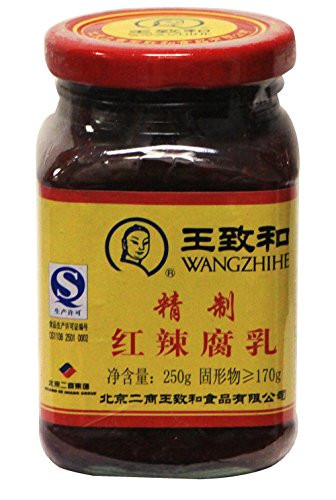 ??????? Wangzhihe Fermented Beancurd Red Chili Tofu (Chunk) Spicy 8.8 oz