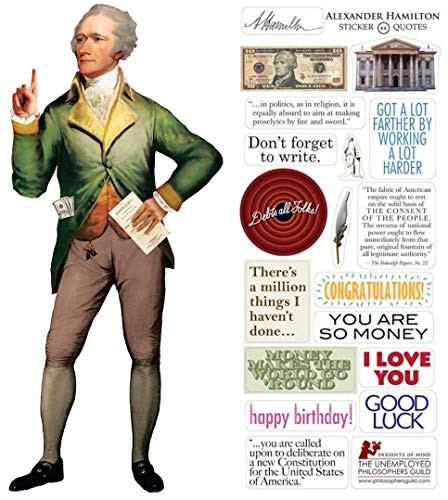 Alexander Hamilton Quotable Notable - Die Cut Silhouette Greeting Card and Sticker Sheet