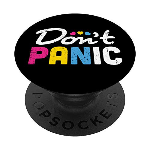 Pansexual Pride Pan Pride Dont Panic Pansexual PopSockets PopGrip: Swappable Grip for Phones  and  Tablets