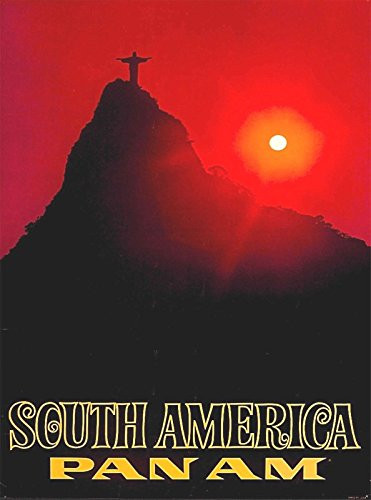 MAGNET Rio Brazil South America Pan Am Vintage Airline Travel Advertisement Art Magnet
