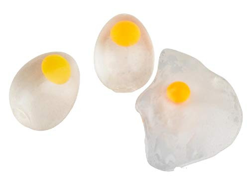 Squishy Splat Balls Fun Toys and for Stress Relief and Anxiety Reduction Set of 3 Sticky Splat Eggs