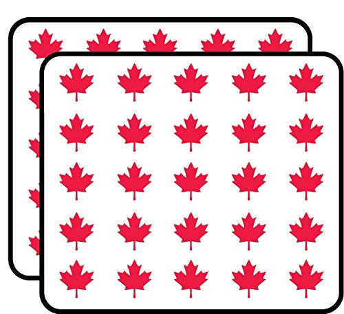 Maple Leaf Shaped (Canada Canadian Flag Logo) Sticker for Scrapbooking, Calendars, Arts, Kids DIY Crafts, Album, Bullet Journals