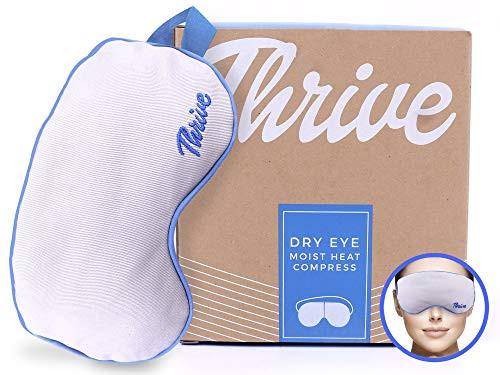 Thrive Heated Eye Mask for Dry Eyes - Weighted Moist Heat Eye Compress for Migraine  and  Headache - Microwave Activated Warm Compress - Stye Treatment, Pink Eye, Chalazion, Face Therapy