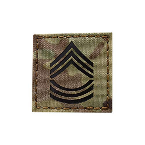 Multicam IR 2x2 US Army E-8 MSG Master Sergeant Rank Tactical Fastener Patch