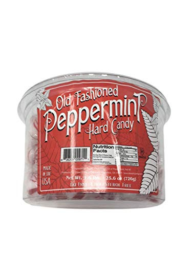 Stewart Candy Company Old Fashioned Peppermint Hard Candy, 25.6 Ounce Tub