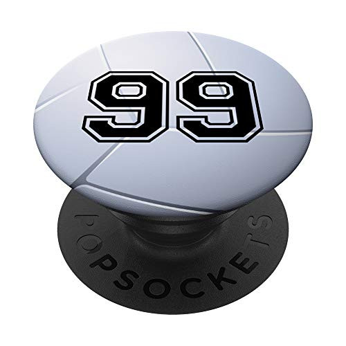 Volleyball Jersey Number  99 Ninety Nine No 99 Game Play PopSockets PopGrip: Swappable Grip for Phones  and  Tablets