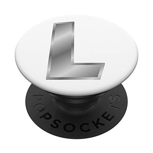L Grey Gray Black White Initial Monogram Capital Letter Name PopSockets Grip and Stand for Phones and Tablets L Grey Gray Black White Initial Monogram Capital Letter Name PopSockets Grip and Stand for Phones and Tablets