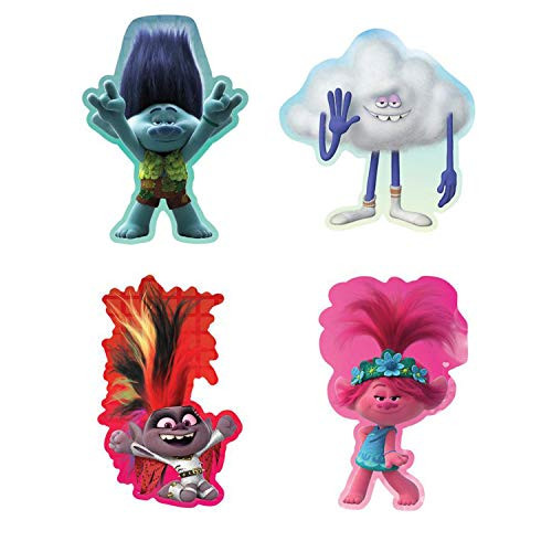 Trolls World Tour Stickers, Queen Poppy, Branch, Queen Barb and Cloud Guy