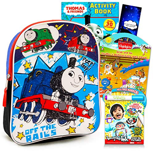 Thomas The Train Playset Bundle Thomas and Friends Coloring Book Kit - 5 Pc Thomas The Train Activity Set with Imagine Ink, Stickers, and More