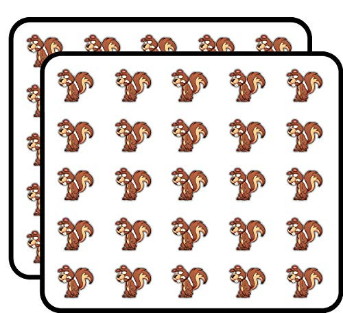 Sad Squirrel Cartoon Animal Art Decor Sticker for Scrapbooking, Calendars, Arts, Kids DIY Crafts, Album, Bullet Journals 50 Pack