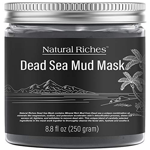 Dead Sea Mud Mask for Face and Skin Care, Best Facial Cleansing Clay for Oily Skin Blackhead, Whitehead, Acne and Pores for men and women - 8.8 fl. Oz Natural Riches Dead Sea Mud Mask for Face and Skin Care, Best Facial Cleansing Clay for Oily Skin Blackhead, Whitehead, Acne and Pores for men and women - 8.8 fl. Oz Natural Riches