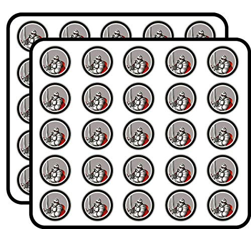 Knight Warrior Label Art Decor Sticker for Scrapbooking, Calendars, Arts, Kids DIY Crafts, Album, Bullet Journals 50 Pack