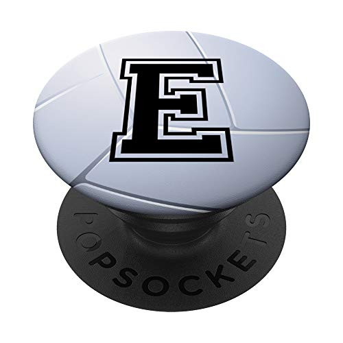 E Volleyball Jersey Uniform Name Initial Letter Game Play PopSockets PopGrip: Swappable Grip for Phones  and  Tablets