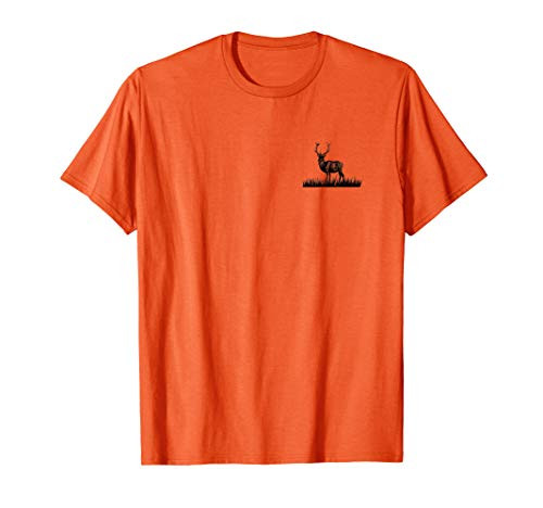 Top Left Pocket Design Deer Buck Elk Doe Hunt Hunter Rack T-Shirt