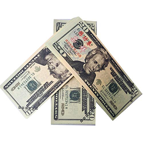 Hi Young Copy Money Play Money $20 Dollar Bills, 100pcs Realistic Money Stacks Full Print 2 Sided, Upgraded Prop Money Face Money That Looks Real for Movie Props, Motion Pictures