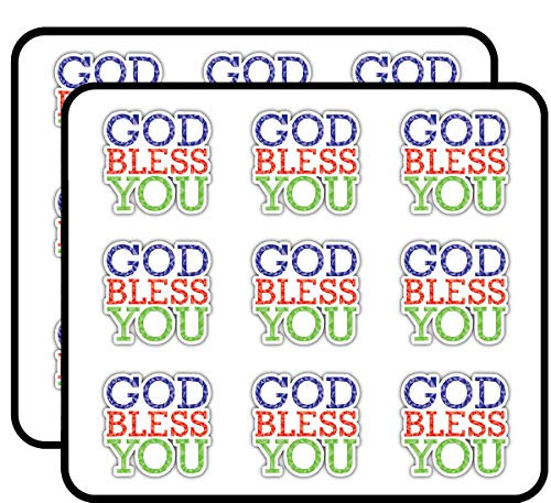God Bless You Slogan Art Decor 2" Each Sticker for Scrapbooking, Calendars, Arts, Kids DIY Crafts, Album, Bullet Journals 18 Pack God Bless You Slogan Art Decor 2" Each Sticker for Scrapbooking, Calendars, Arts, Kids DIY Crafts, Album, Bullet Journals 18 Pack